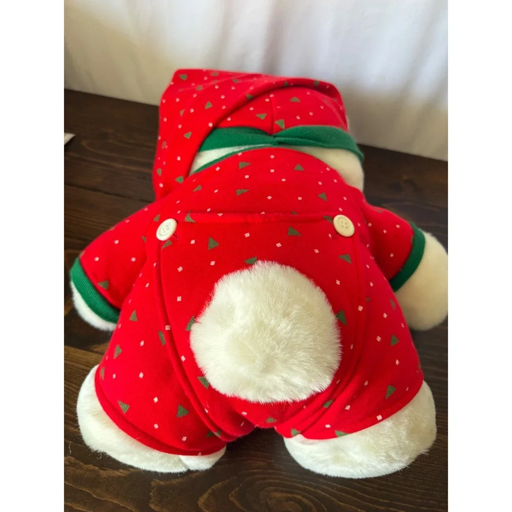 Vintage 1990 Dayton Hudson Santa Bear Plush White Christmas Polar Bear 17 inch